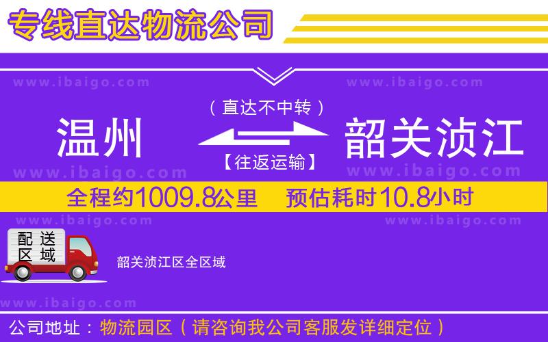 溫州到韶關湞江區(qū)貨運專線