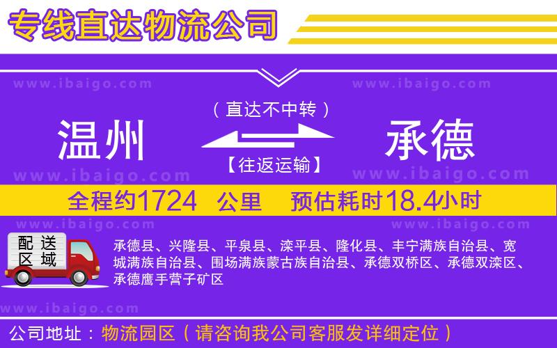 溫州到承德貨運(yùn)專(zhuān)線