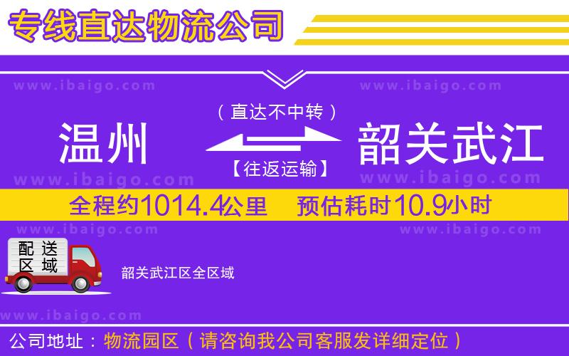 溫州到韶關(guān)武江區(qū)貨運(yùn)專(zhuān)線