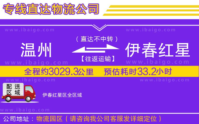溫州到伊春紅星區(qū)貨運(yùn)專線