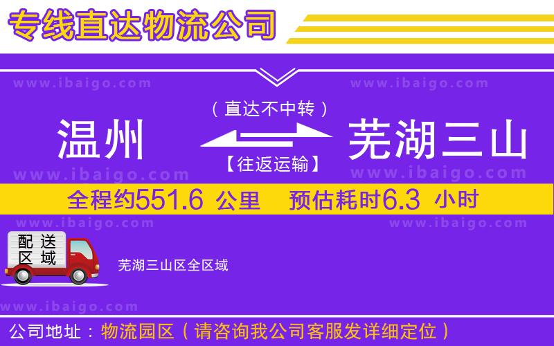 溫州到蕪湖三山區(qū)物流專(zhuān)線