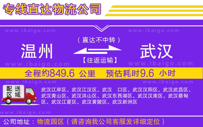 溫州到武漢物流專(zhuān)線