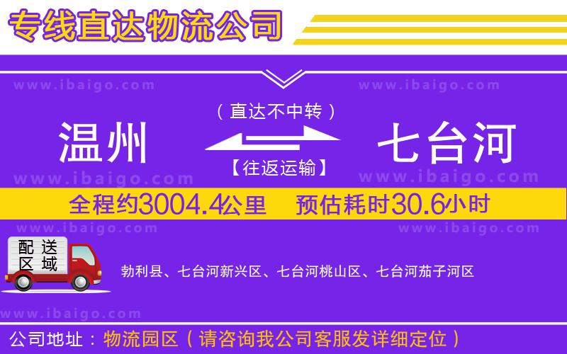 溫州到七臺河貨運(yùn)